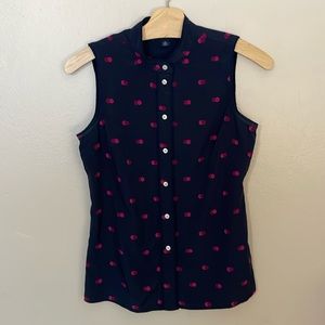 EUC Tommy Hilfiger Navy Pink Top. Size XS